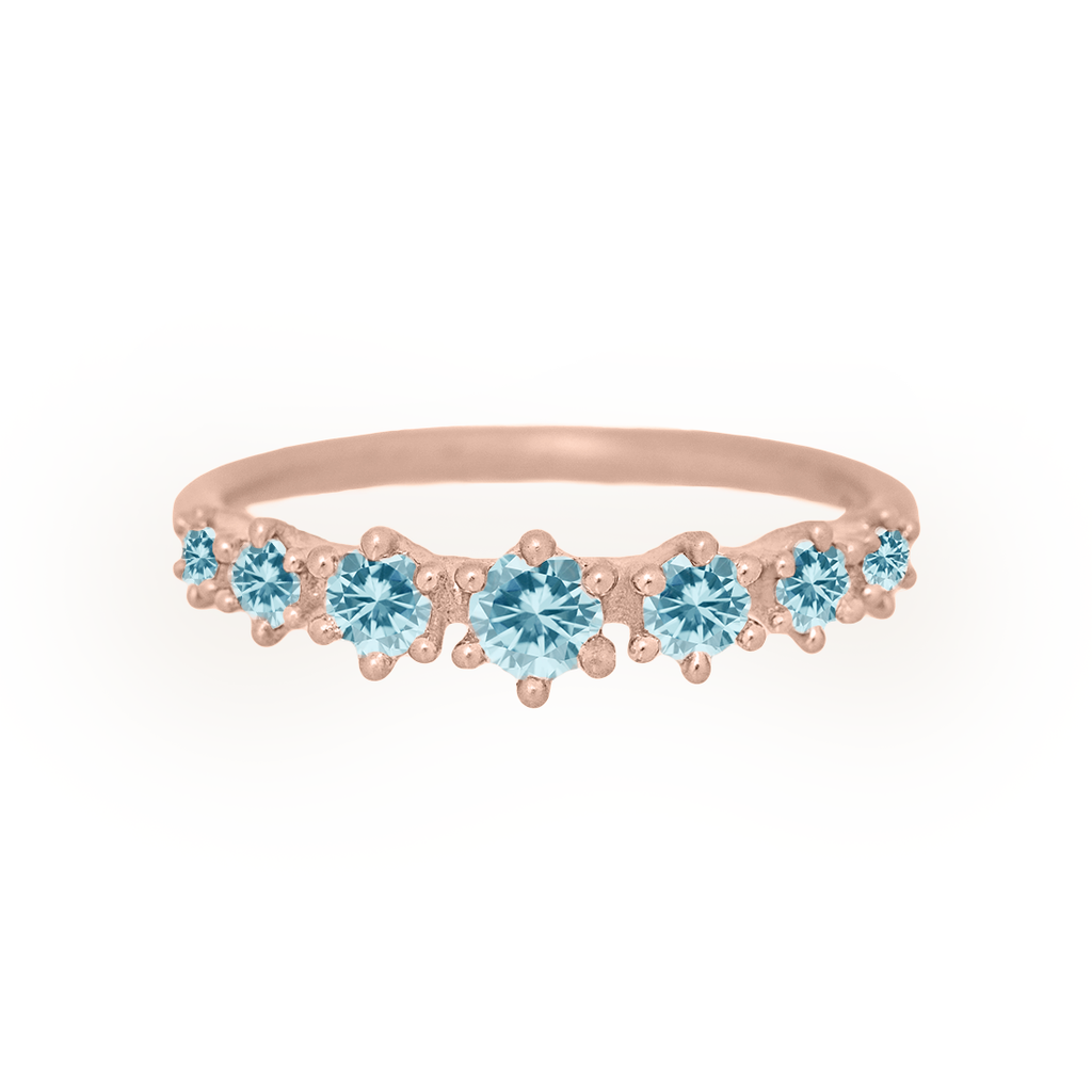 Aquamarine Stackable Ethical Ring By Valley Rose