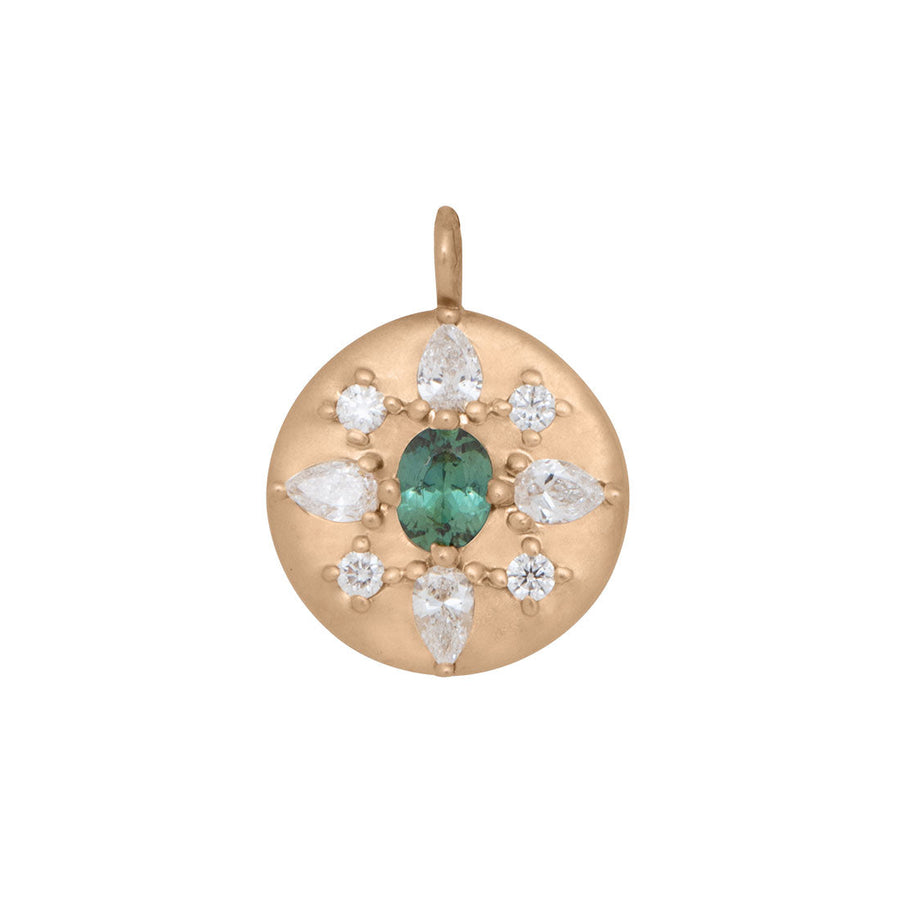 Arcadia Pendant, Mini, Teal Sapphire By Valley Rose