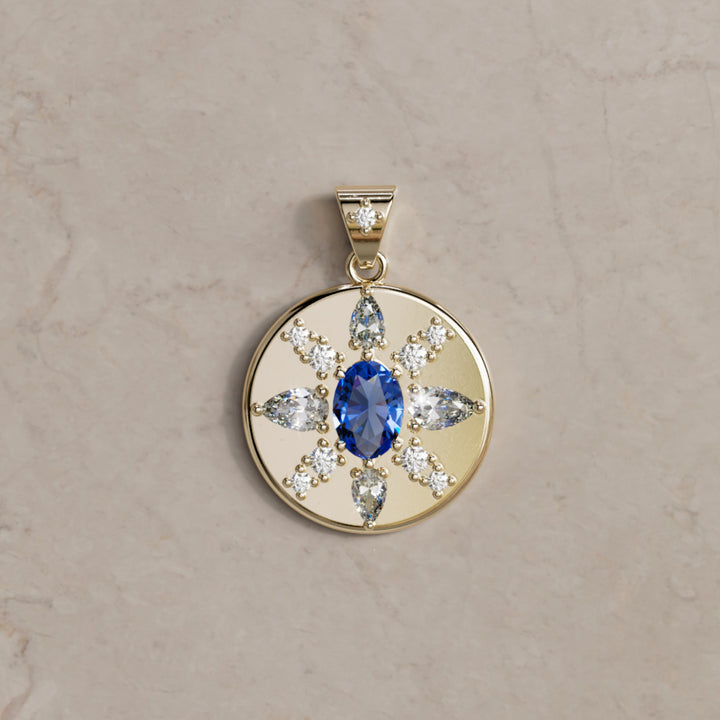 Zawieszka z monetą diamentową Arcadia Sapphire