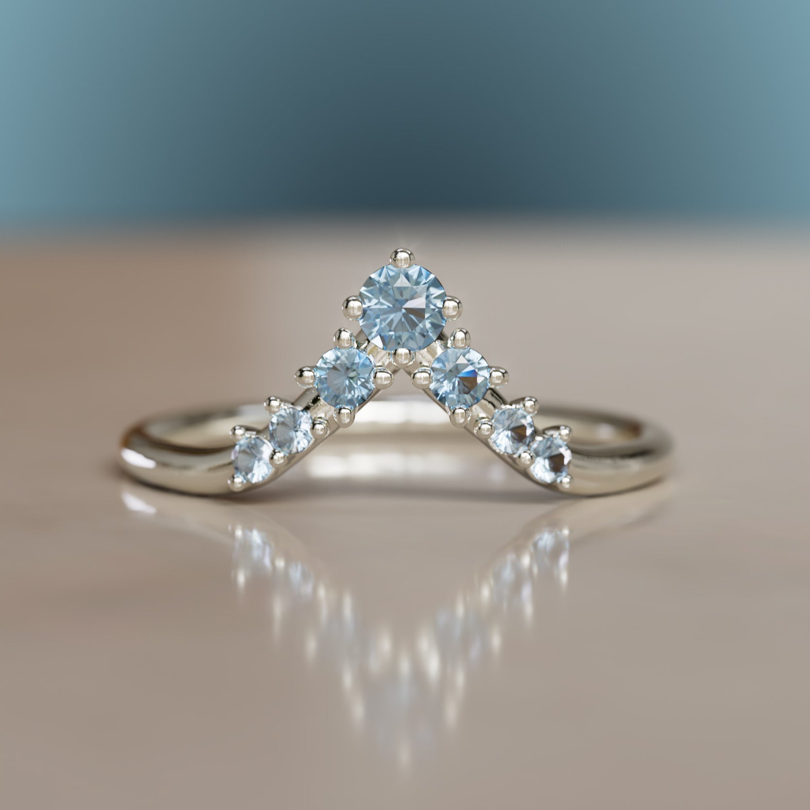 Ariana Ring, Aquamarine – Valley Rose