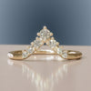 Diamond Stacked V shape Wedding Ring