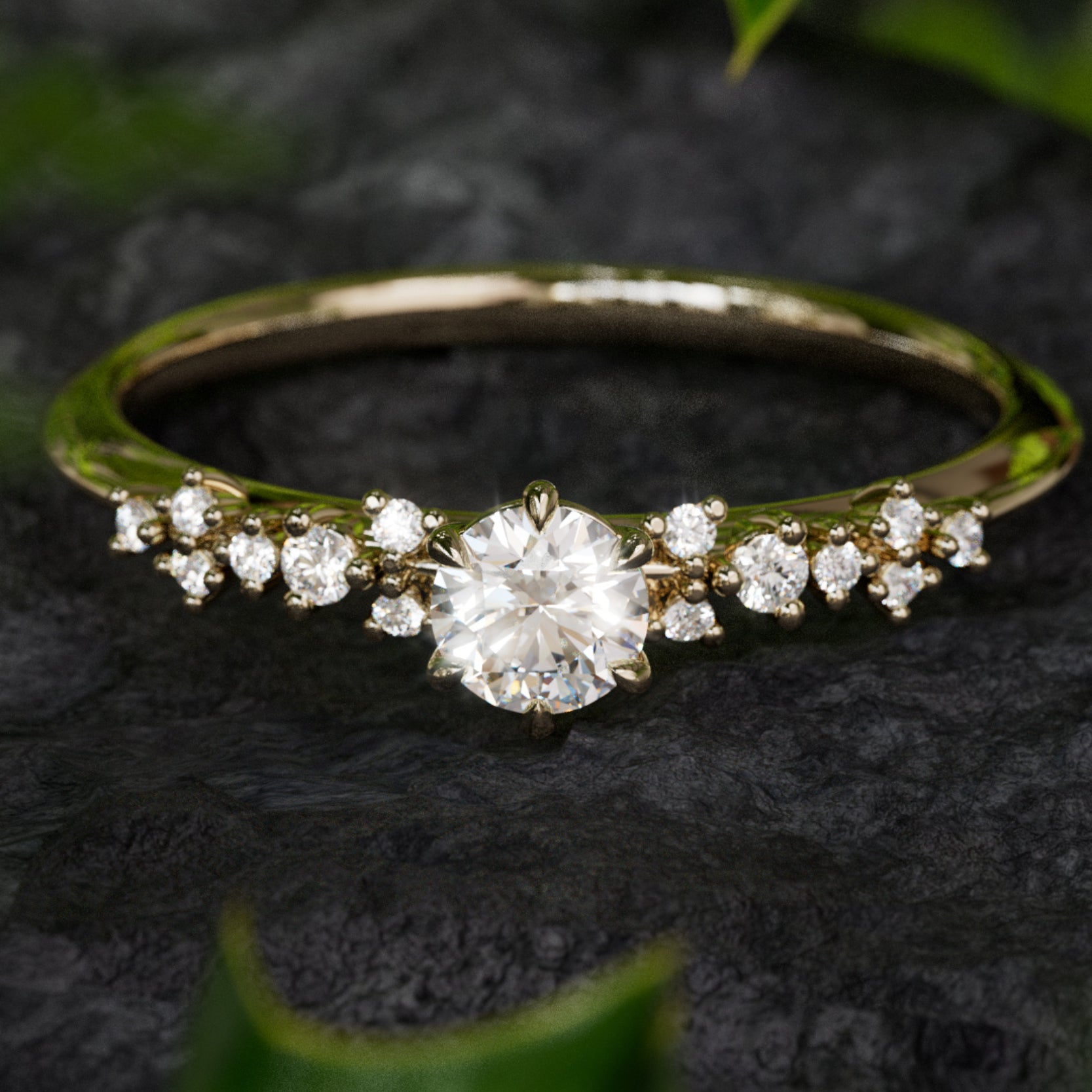 Unique Celestial Star Diamond Engagement Ring – Valley Rose
