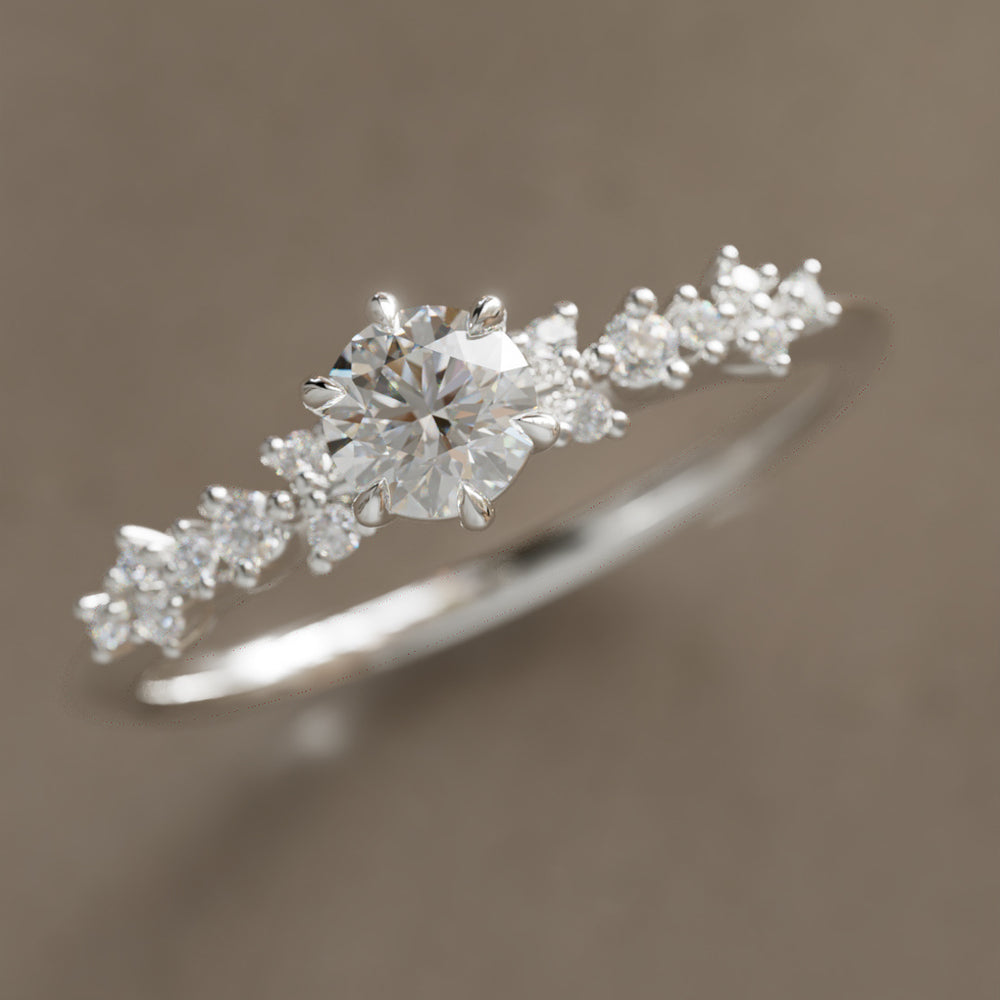 Unique Celestial Star Diamond Engagement Ring By Valley Rose