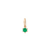 Ethical Emerald Charm - 3mm May Birthstone Gold Necklace  By Valley Rose Ethical Jewelry