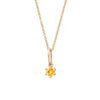 Ethical Citrine Charm - 3mm November Birthstone Gold Necklace  By Valley Rose Ethical Jewelry