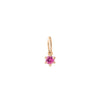 Ethical Pink Tourmaline Charm - 3mm October Gold Birthstone Necklace  By Valley Rose Ethical Jewelry
