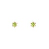 Ethical Peridot Studs - 3mm August Birthstone Gold Earrings Single By Valley Rose Ethical Jewelry