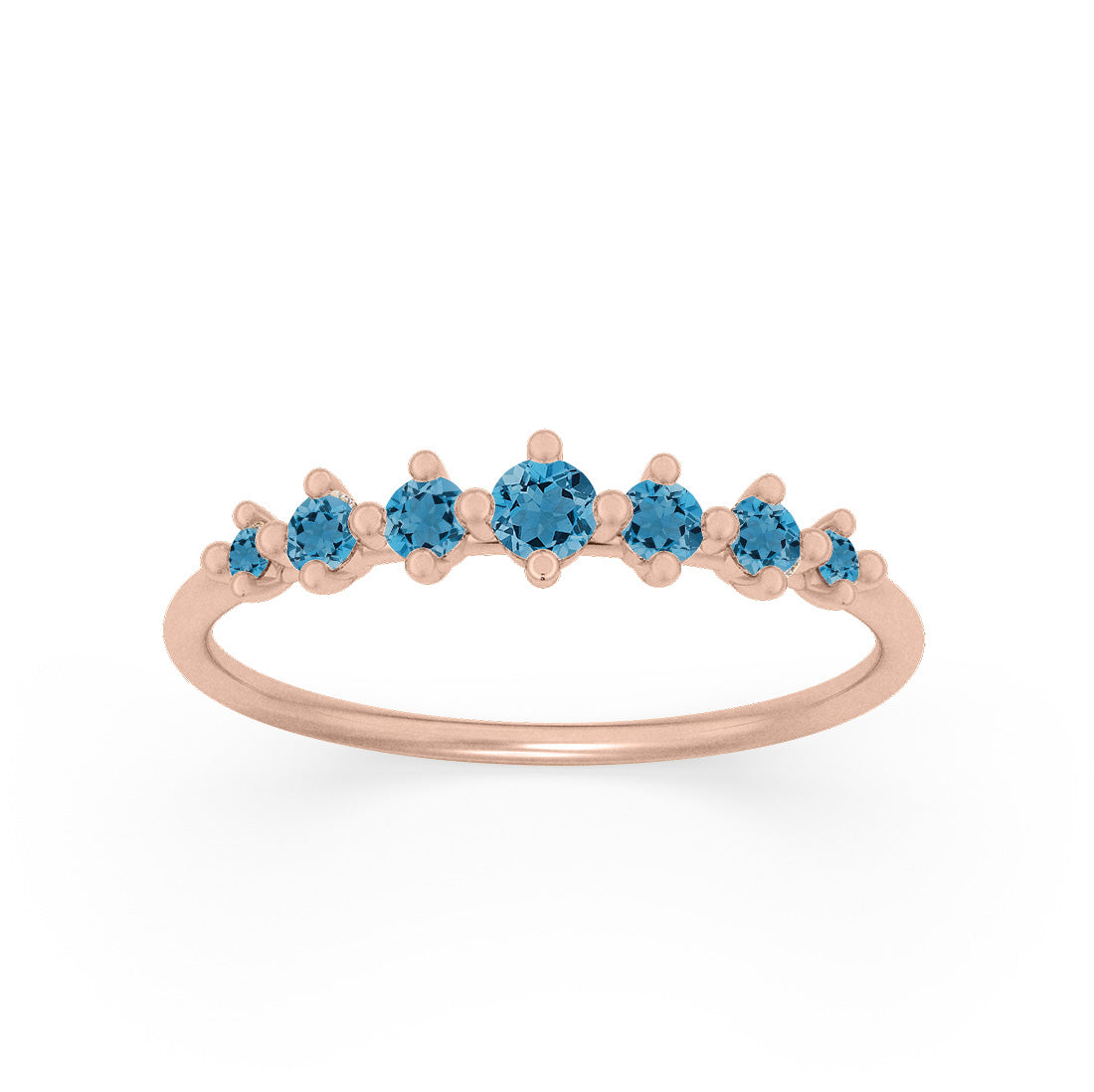 Blue Topaz Dainty Stacking Ethical Ring – Valley Rose