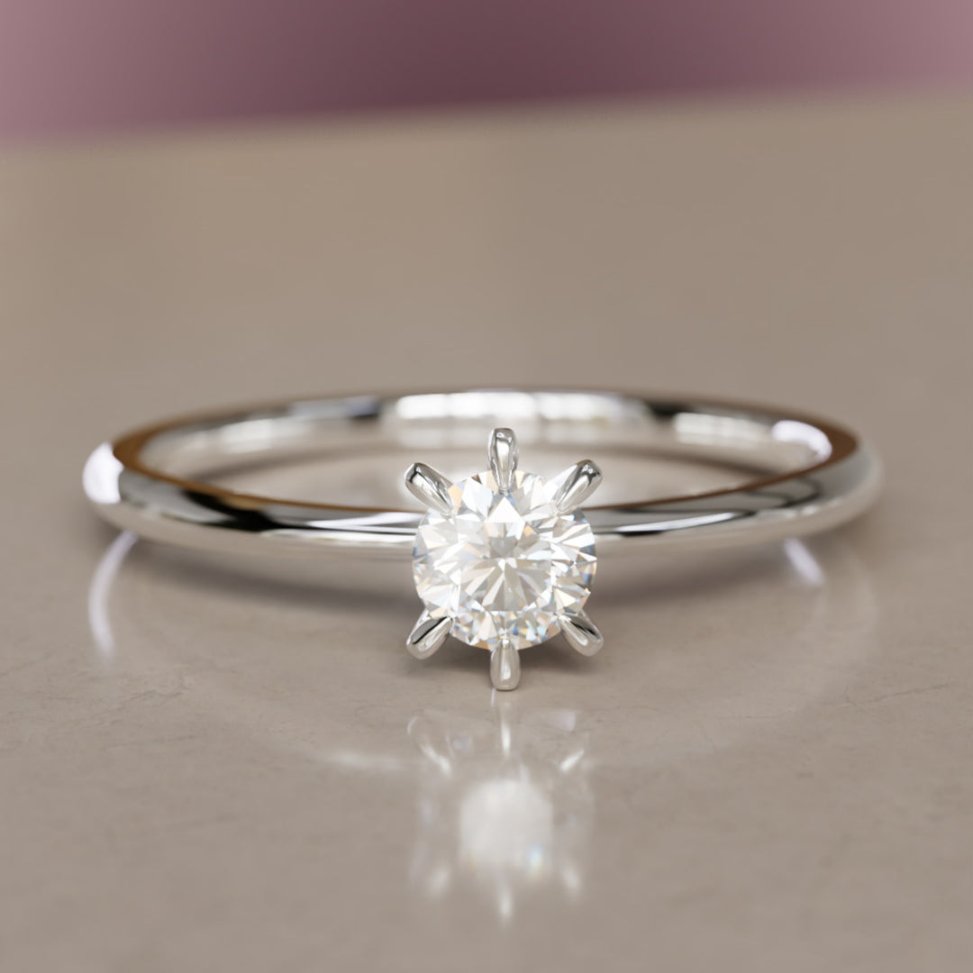 Hera Diamond Dainty Modern Unique Engagement Ring
