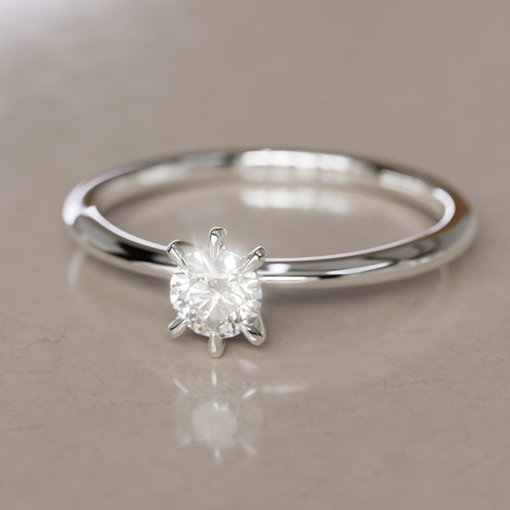Hera Diamond Dainty Modern Unique Engagement Ring