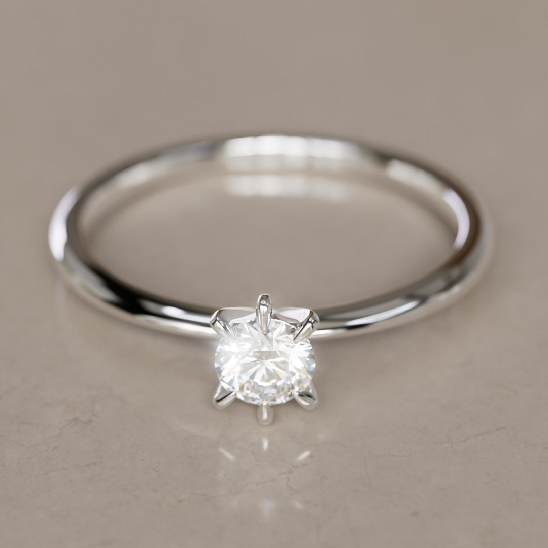 Hera Diamond Dainty Modern Unique Engagement Ring
