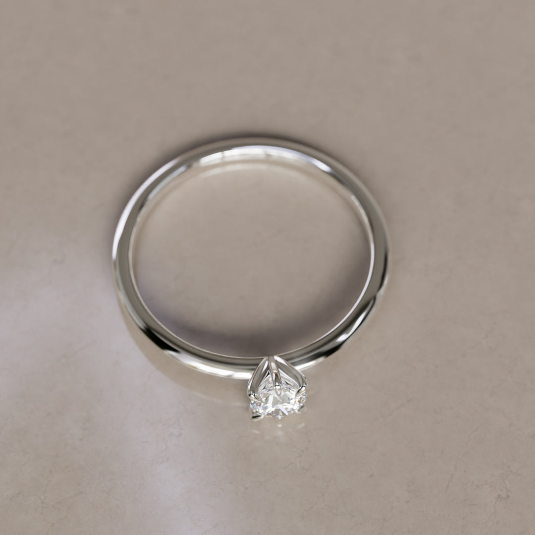 Hera Diamond Dainty Modern Unique Engagement Ring