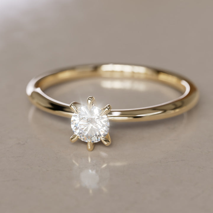 Hera Diamond Dainty Modern Unique Engagement Ring