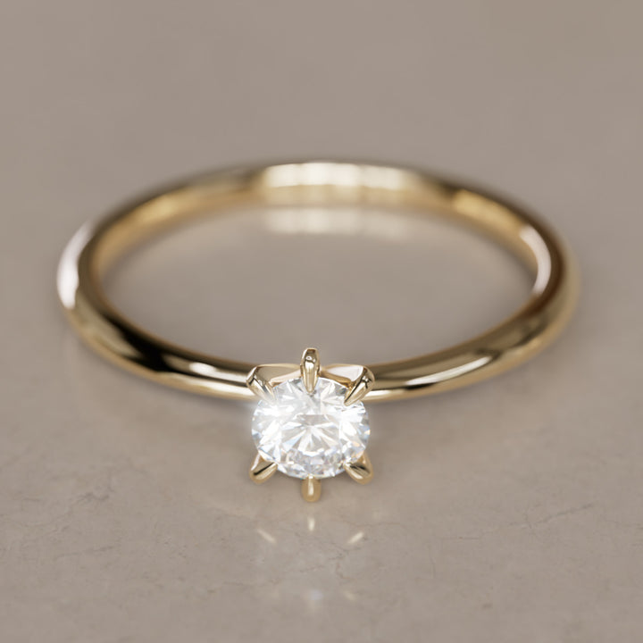 Hera Diamond Dainty Modern Unique Engagement Ring