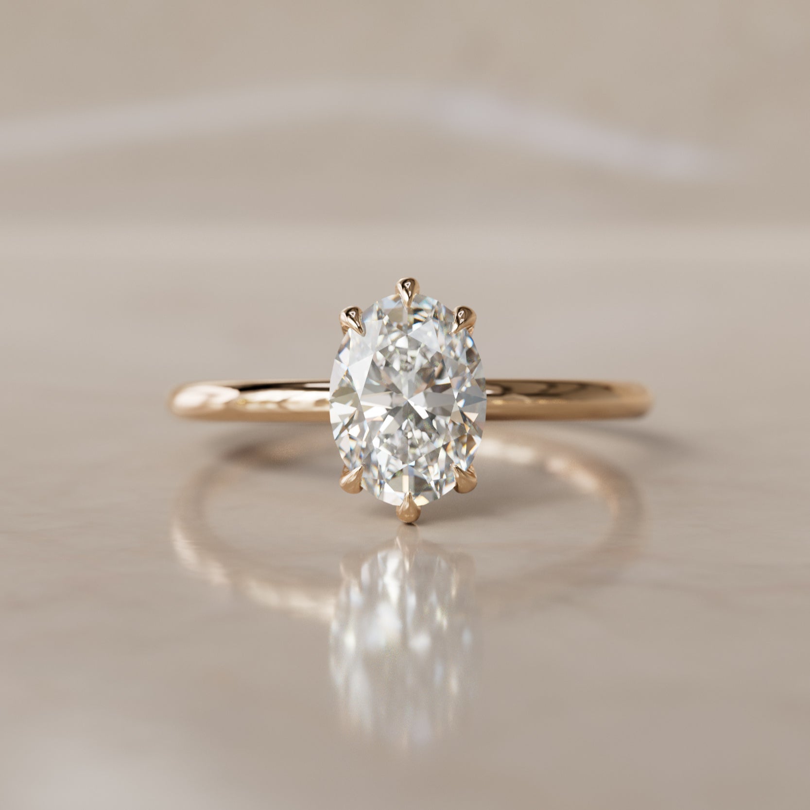 Oval Shape Lab Diamond Ethical Engagement Ring Solitaire – Valley Rose