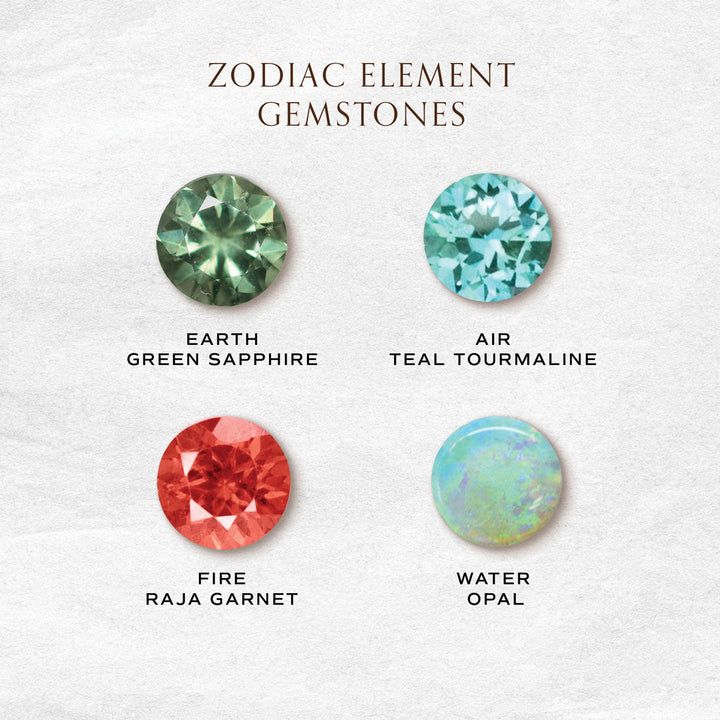 Capricorn Zodiac Celestial Orion Constellation Gemstone Ring with Birthstones By Valley Rose