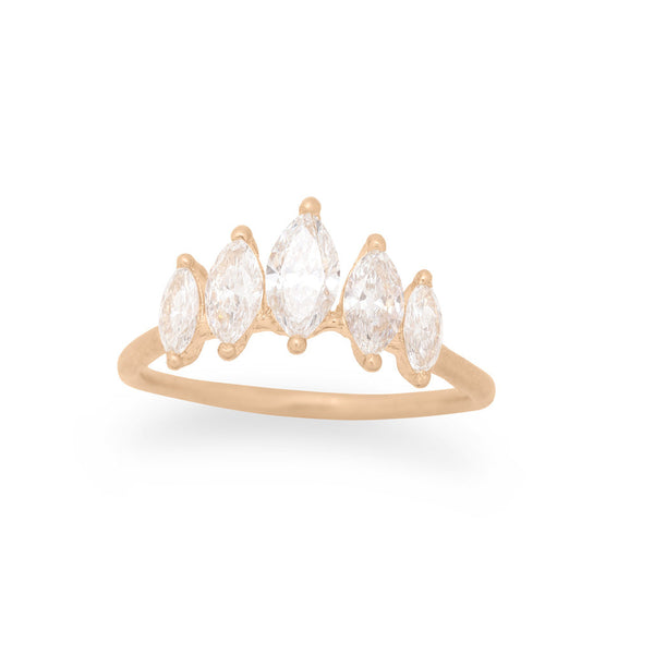 Celestial Crown Marquise Diamond Engagement Ring By Valley Rose