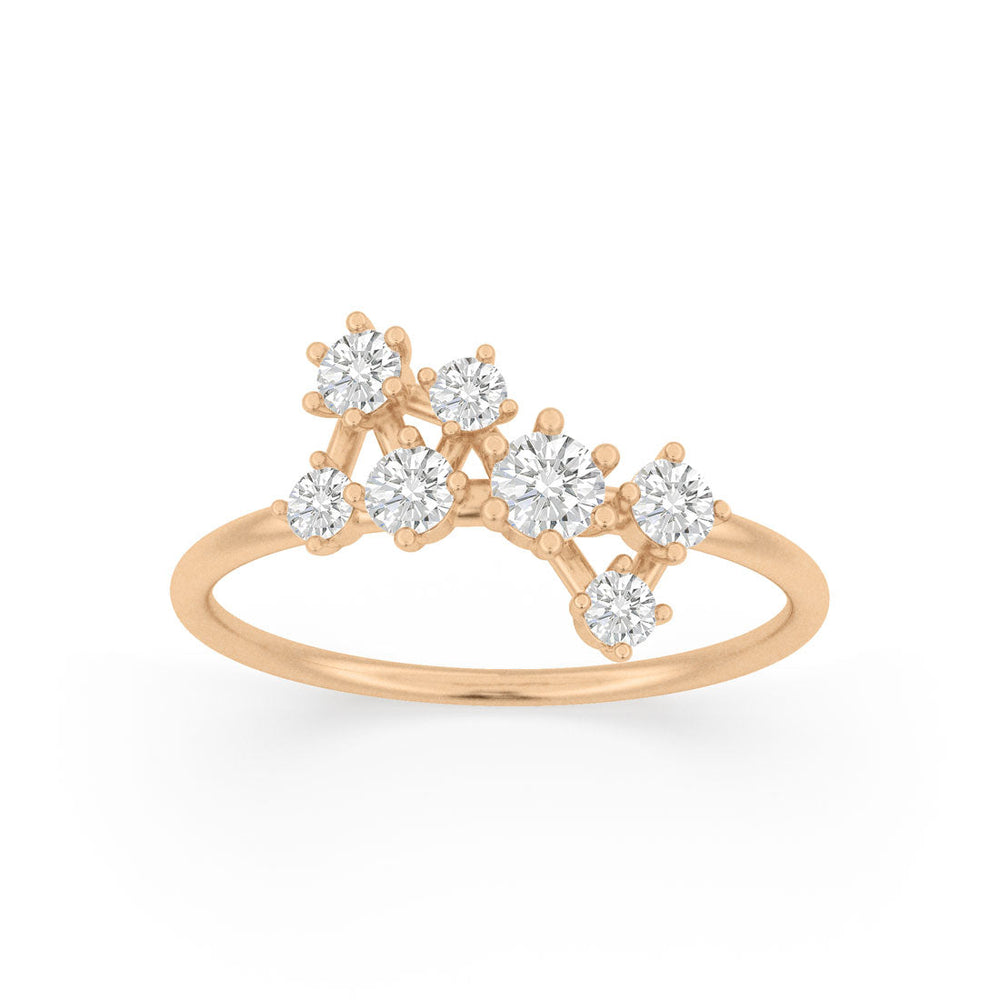 Celestial Diamond Cluster Engagement Ring By Valley Rose