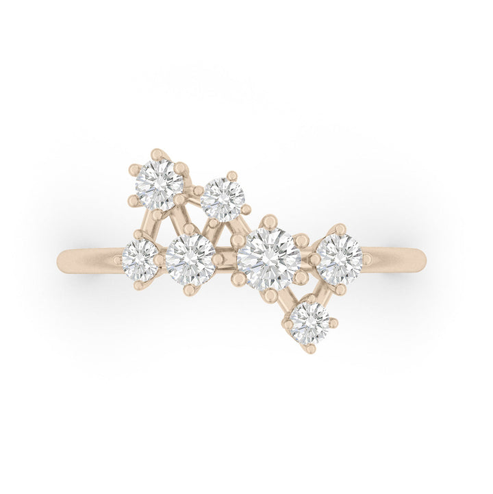 Celestial Diamond Cluster Engagement Ring By Valley Rose
