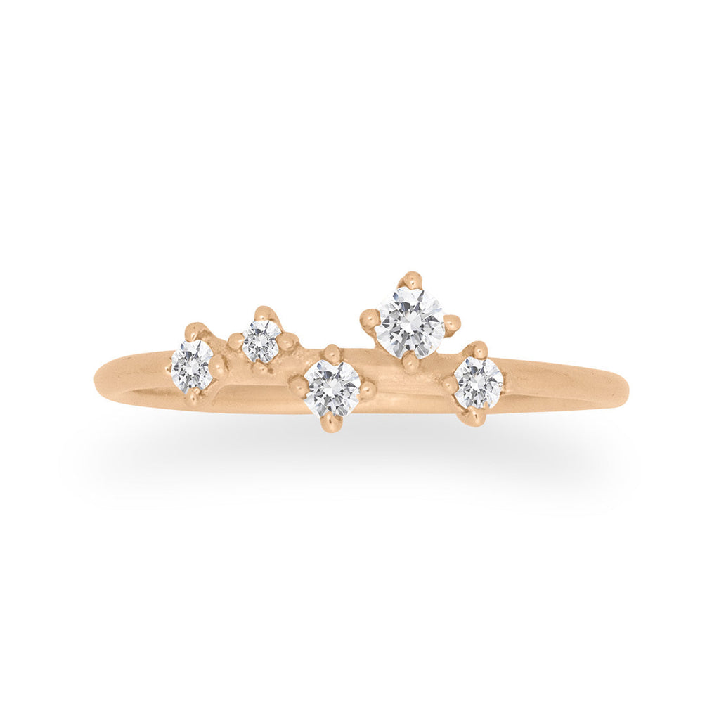 Celestial Diamond Constellation Cluster Ring By Valley Rose