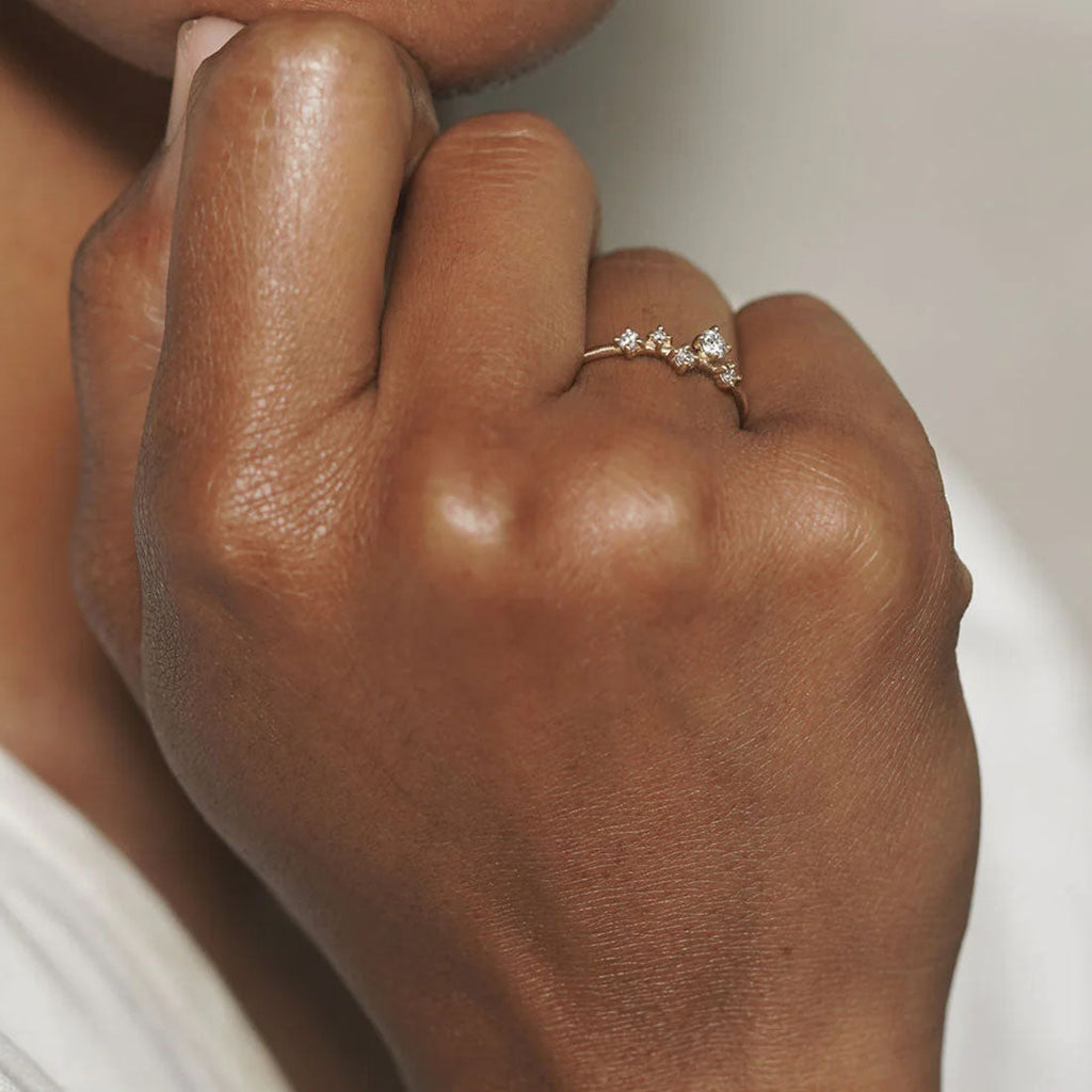 Celestial Diamond Constellation Cluster Ring By Valley Rose