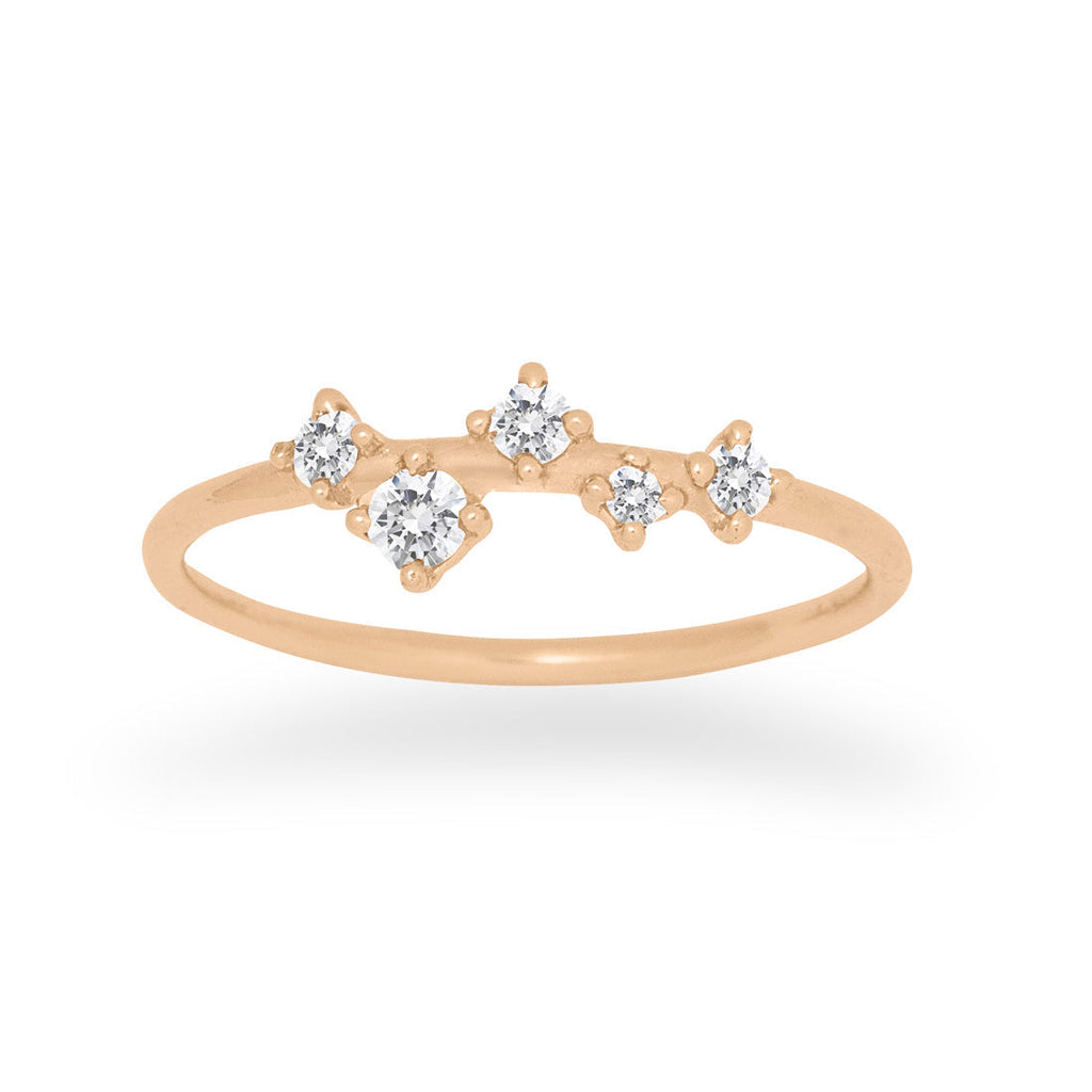 Celestial Diamond Constellation Cluster Ring By Valley Rose