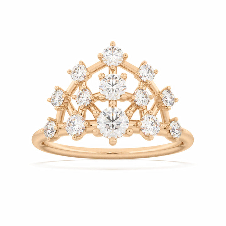 Celestial Diamond Crown Engagement Ring By Valley Rose