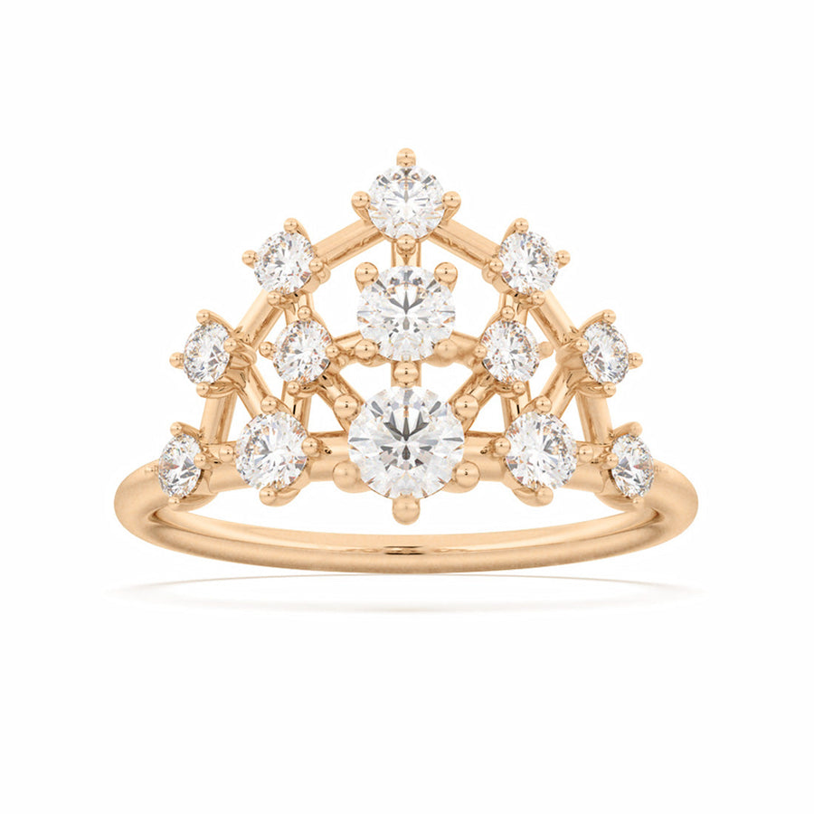 Celestial Diamond Crown Engagement Ring By Valley Rose