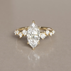 Celestial engagement ring Nature Inspired with Marquise Diamond By Valley Rose