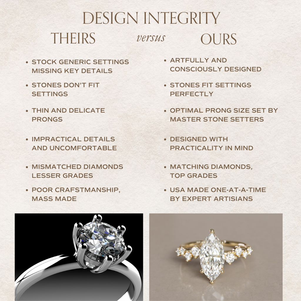 Celestial engagement ring Nature Inspired with Marquise Diamond By Valley Rose