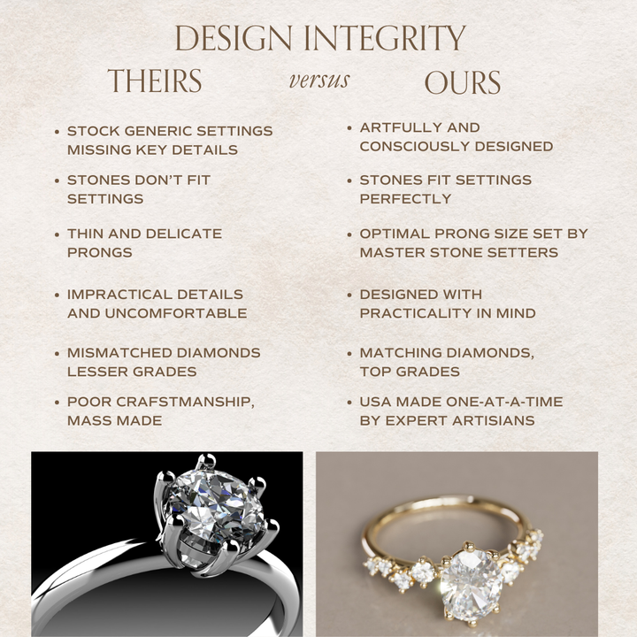 Celestial engagement ring Nature Inspired with Oval Diamond By Valley Rose
