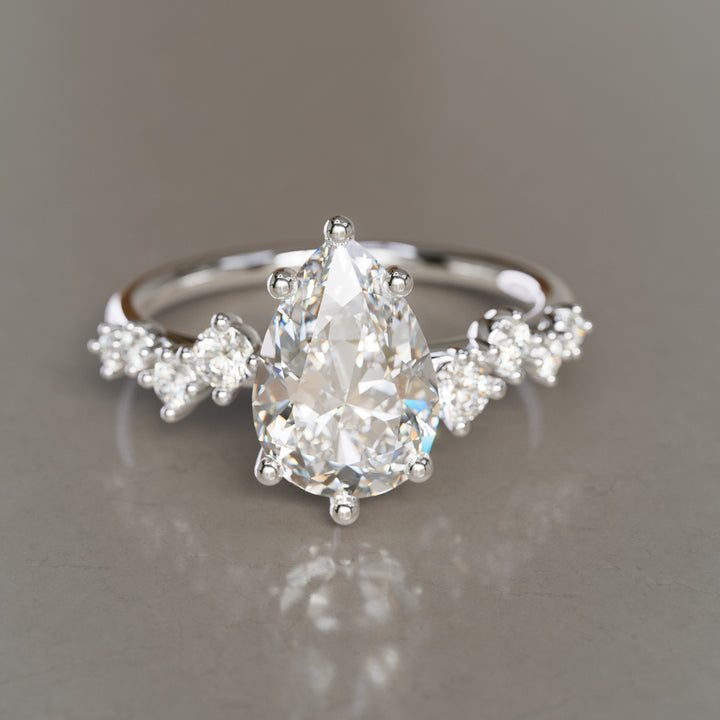 Hyacinth Pear Diamond Engagement Ring