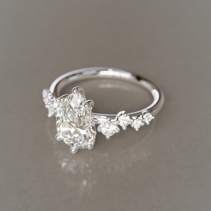 Hyacinth Pear Diamond Engagement Ring