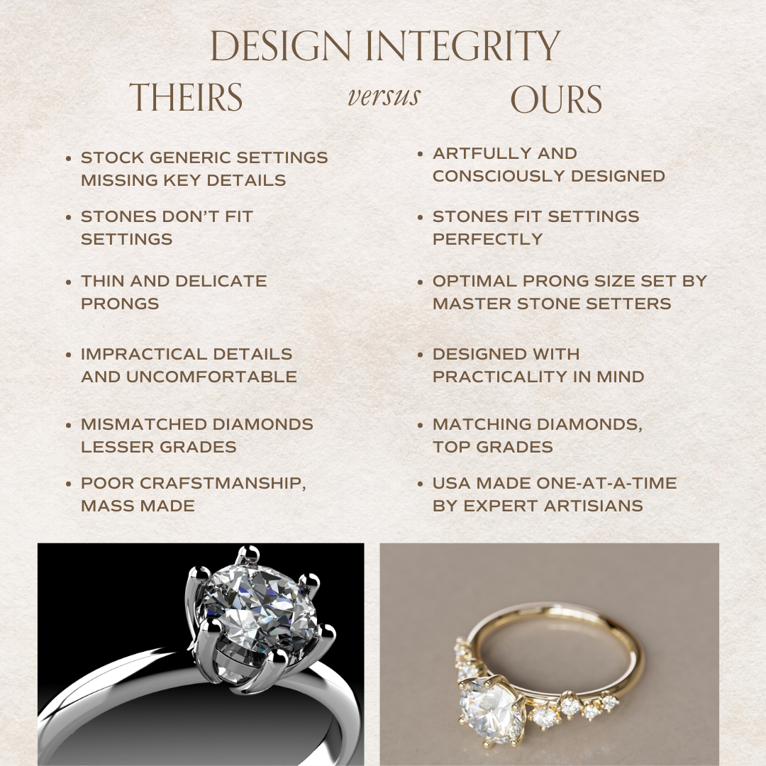 Celestial engagement ring Nature Inspired with Round Diamond By Valley Rose