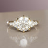 Celestial engagement ring Nature Inspired with Round Diamond By Valley Rose