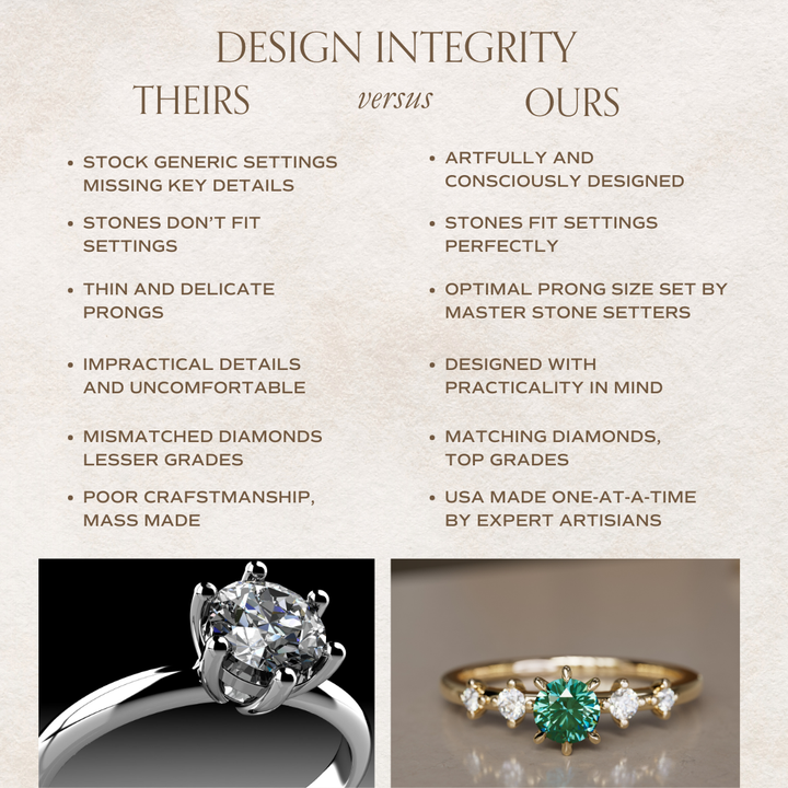Celestial Green Sapphire Engagement Ring By Valley Rose