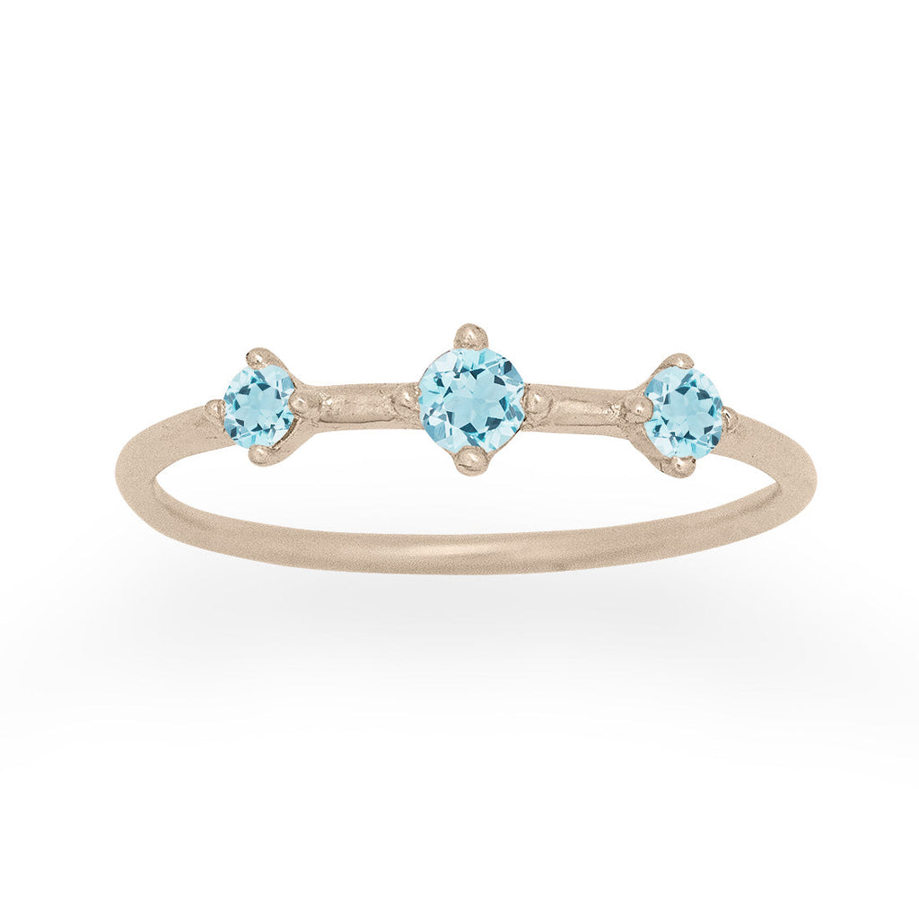 Celestial Orion Constellation Aquamarine Ring By Valley Rose