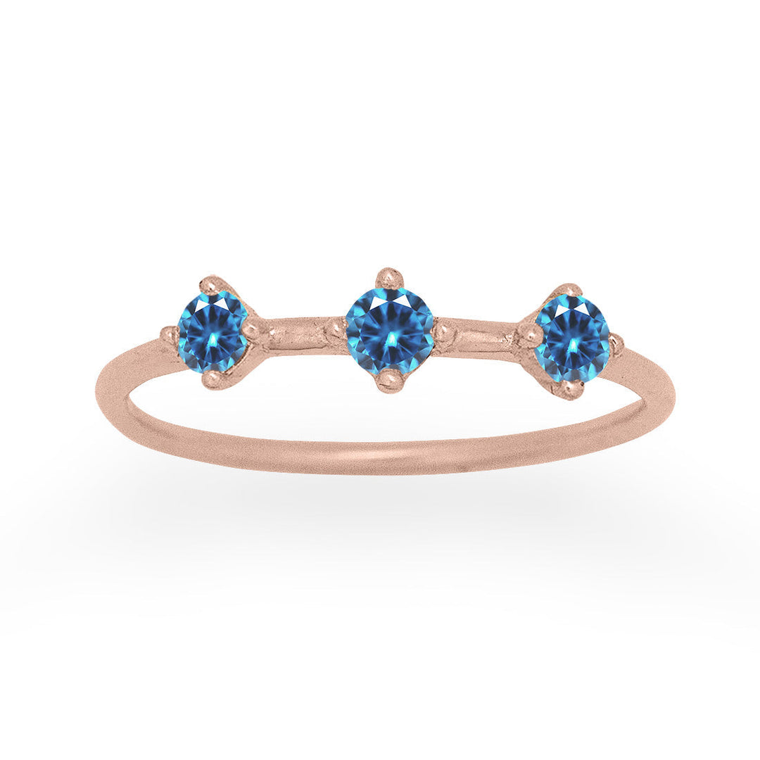 Celestial Orion Constellation Blue Sapphire Ring By Valley Rose