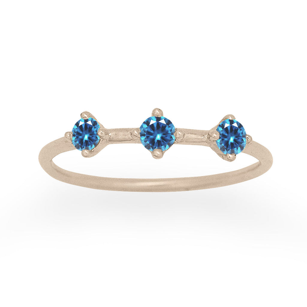 Celestial Orion Constellation Blue Sapphire Ring By Valley Rose