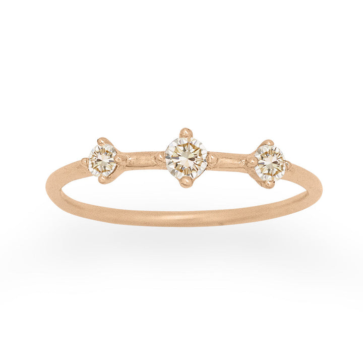 Celestial Orion Constellation Champagne Diamond Ring By Valley Rose