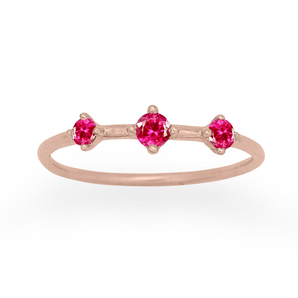 Celestial Orion Constellation Ruby Ring - Ethical Wedding Band By Valley Rose
