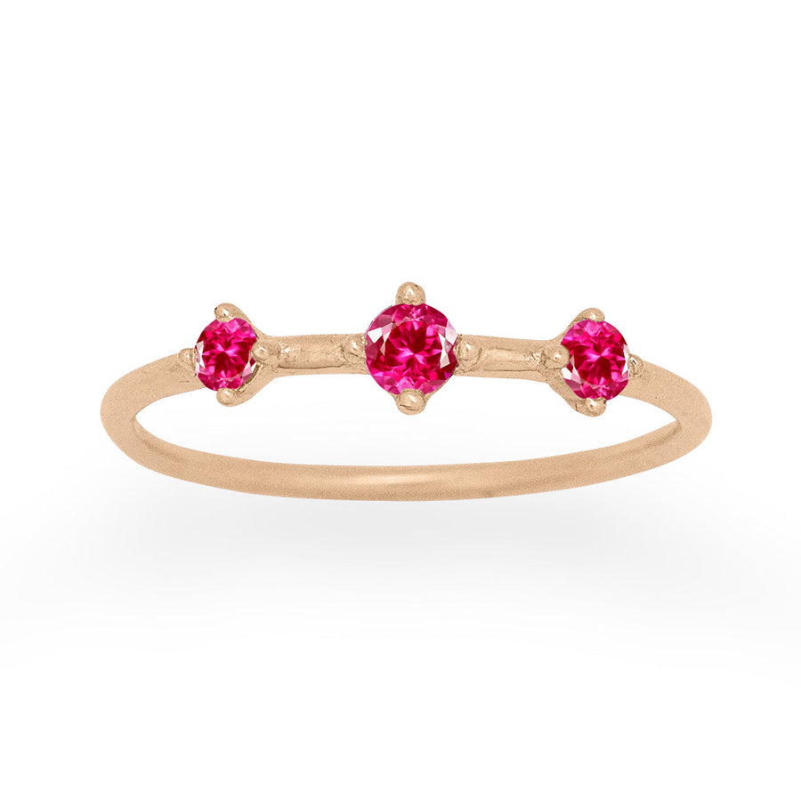 Celestial Orion Constellation Ruby Ring - Ethical Wedding Band By Valley Rose