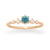 Galia Ring, Teal Sapphire