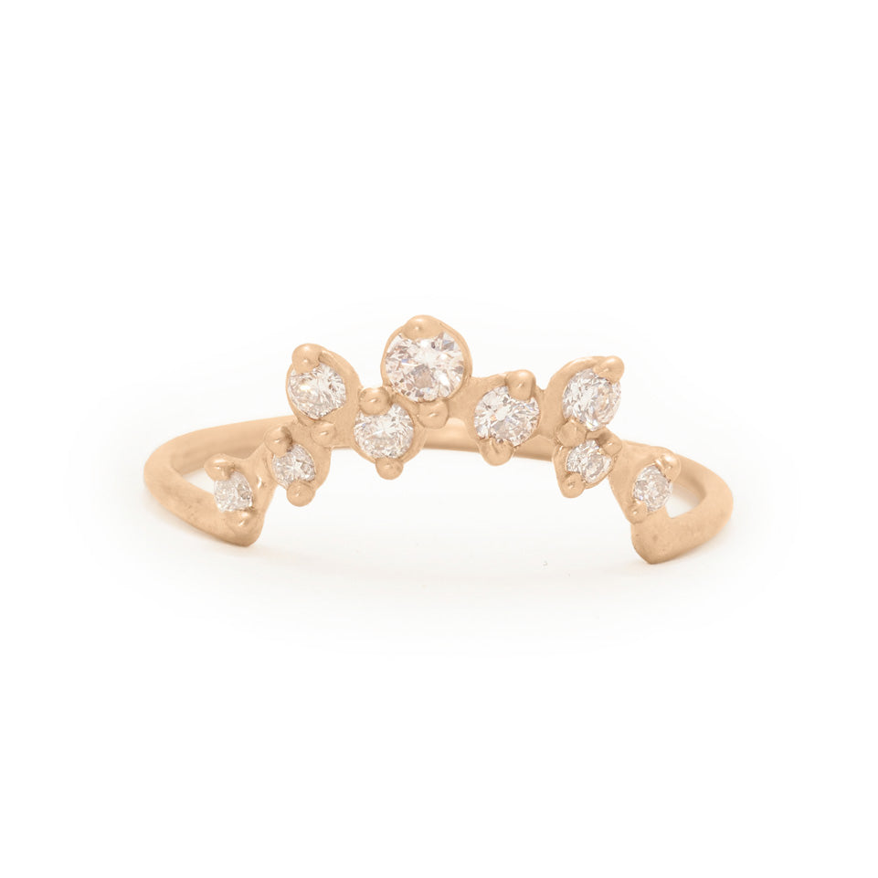 Celestial Wedding Band - Constellation Diamond Stacking Ring By Valley Rose