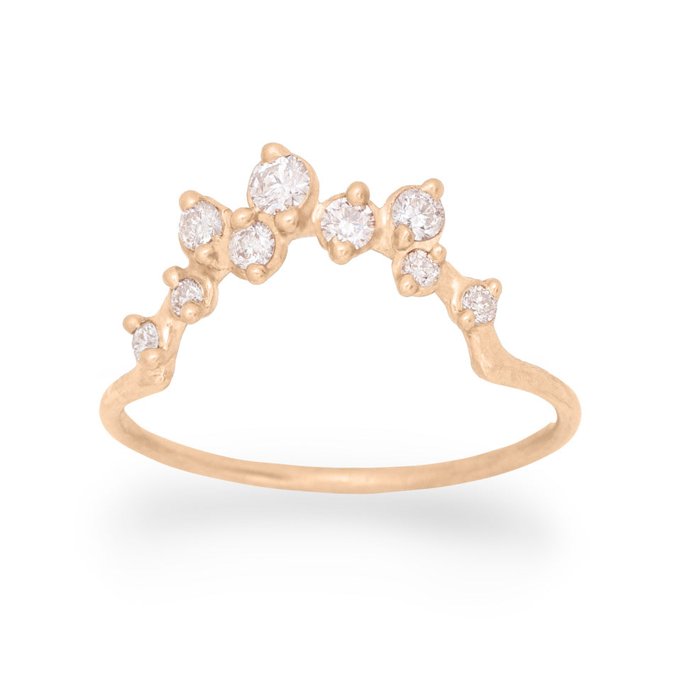 Celestial Wedding Band - Constellation Diamond Stacking Ring By Valley Rose