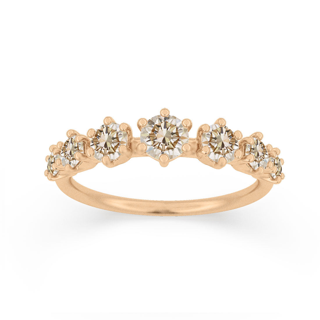 Champagne Diamond Stackable Ethical Wedding Ring – Valley Rose