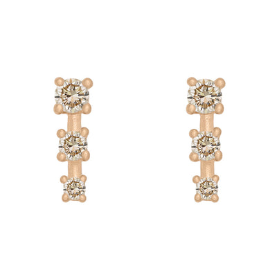 Cora Earrings, Champagne Diamond