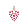 Unique Celestial Pink Tourmaline Pave Heart Charm in Gold By Valley Rose Ethical Jewelry