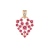 Unique Celestial Pink Tourmaline Pave Heart Charm in Gold By Valley Rose Ethical Jewelry