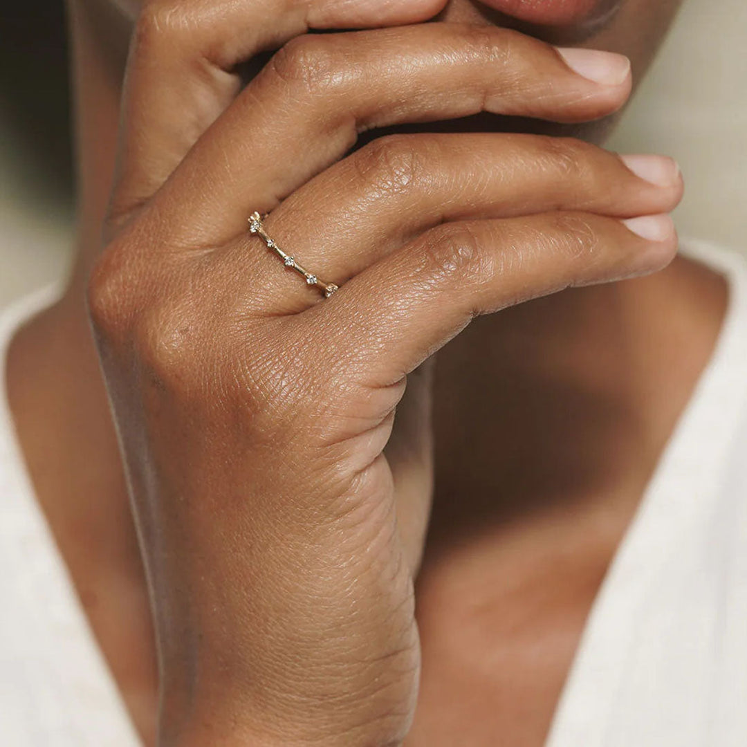 Diamond Celestial Constellation Eternity Ring By Valley Rose